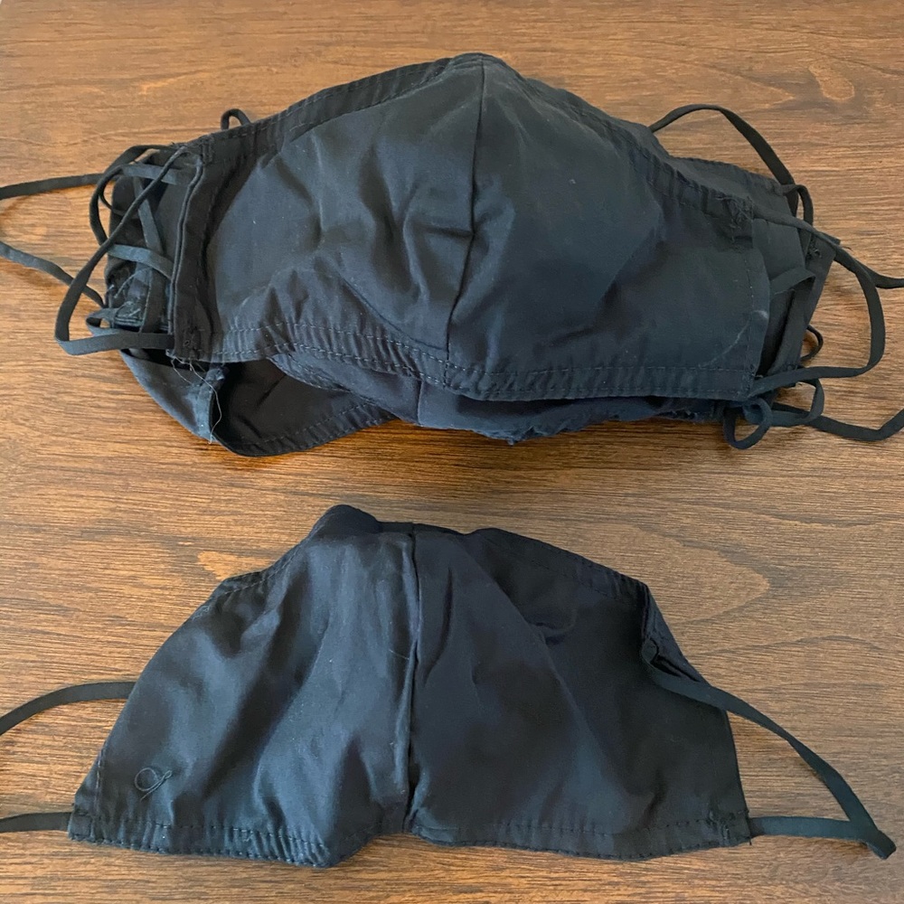 Set of 10 Black Masks (Unused)